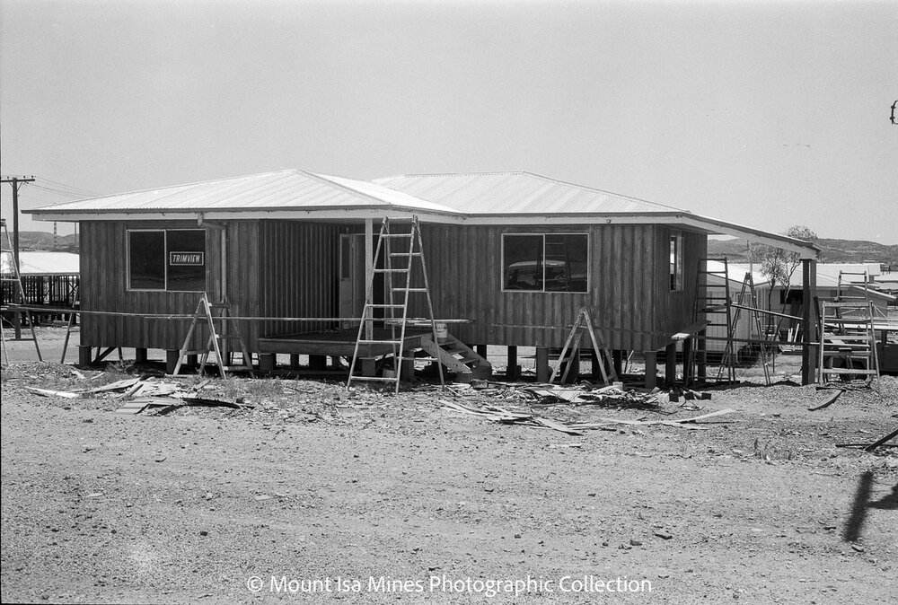 Houses under construction, Healy, February 1970