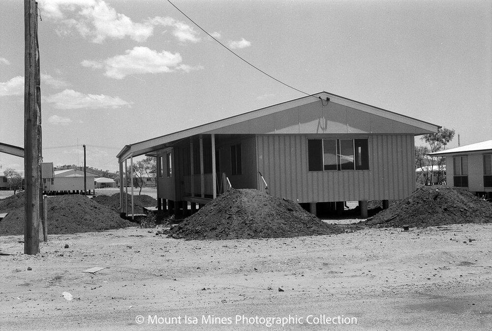 Houses under construction, Healy, February 1970