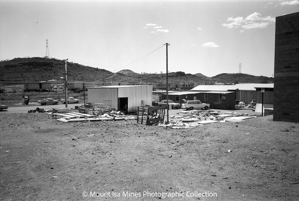 Flats under construction, Parkside, February 1970
