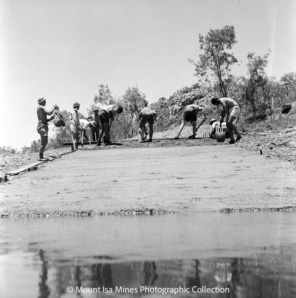 New boat ramp at the Sailing Club, Lake Moondarra, February 1970