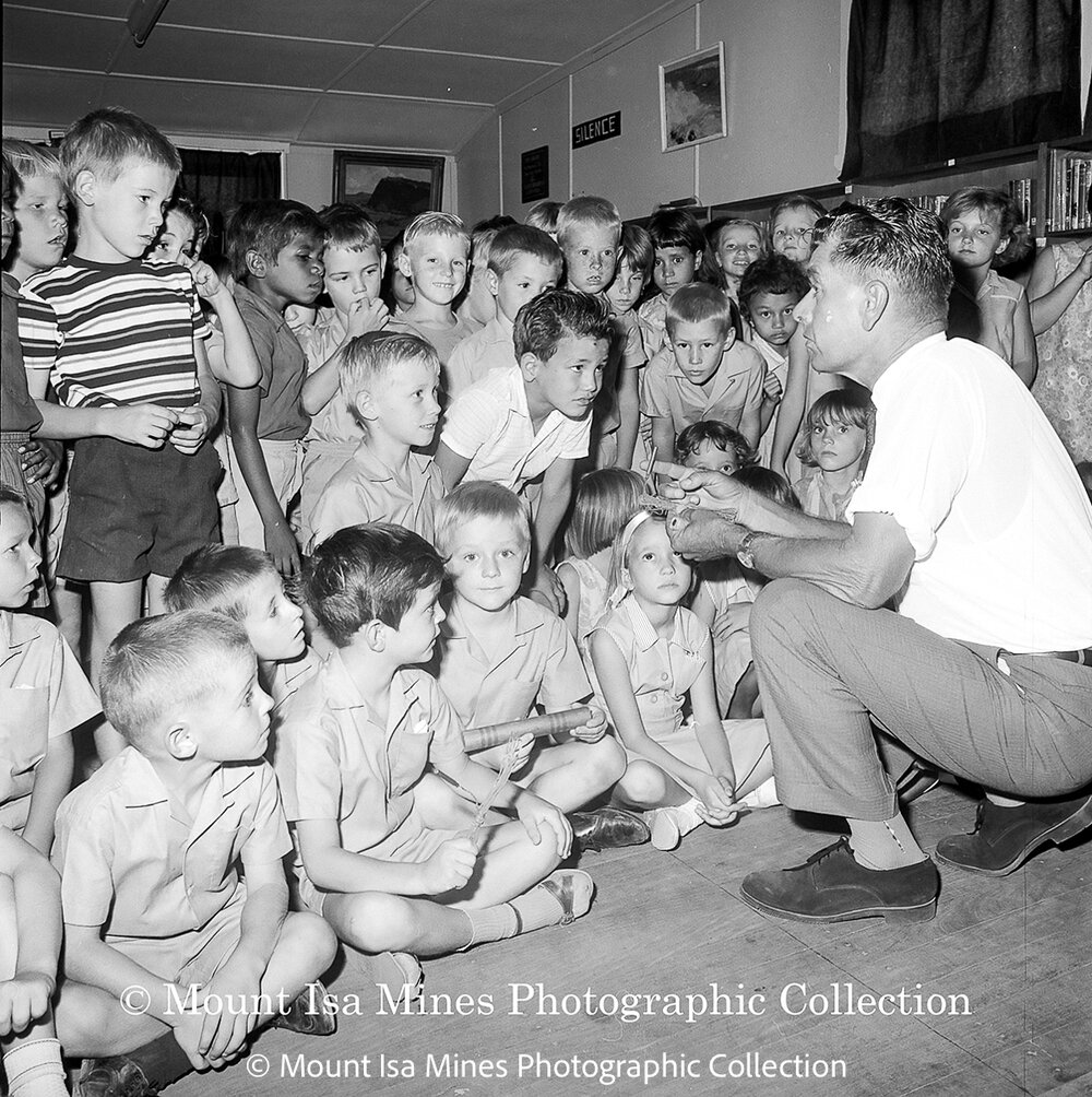 Talk on detonators at Central State School, Mount Isa City, February 1970