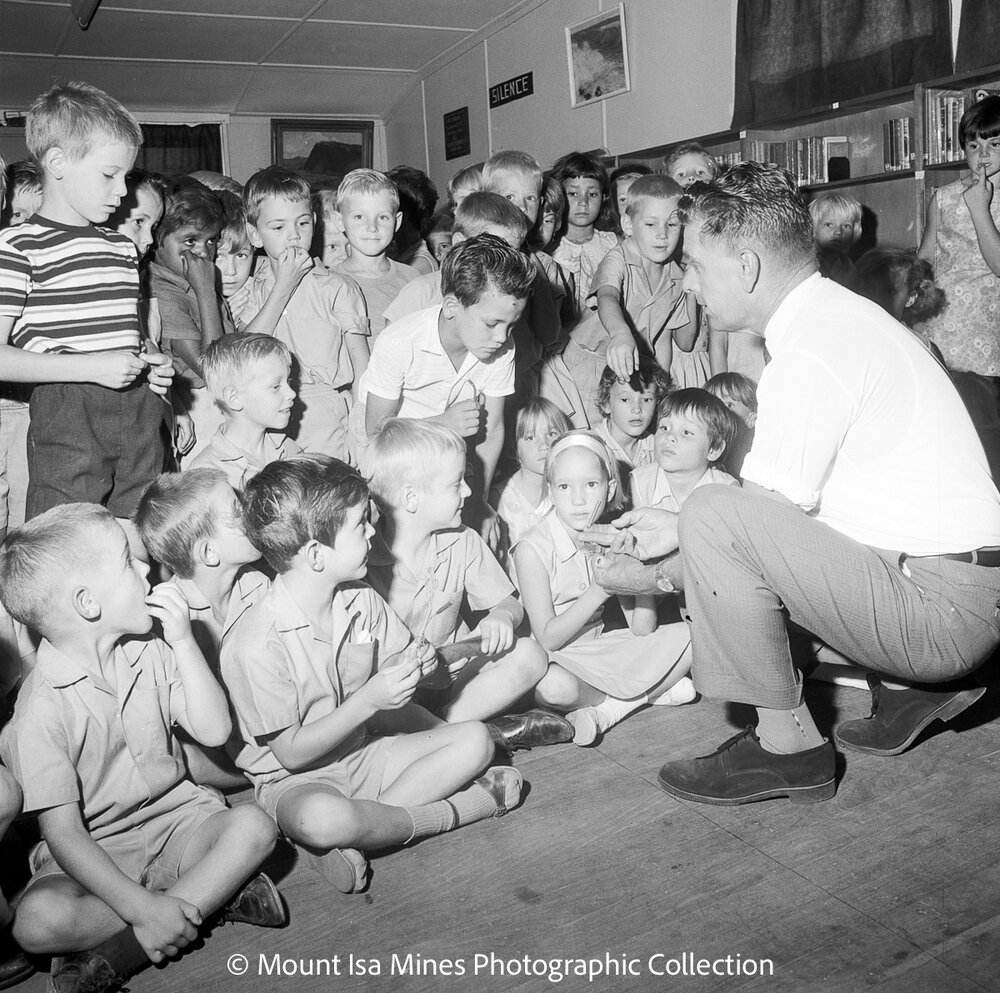 Talk on detonators at Central State School, Mount Isa City, February 1970