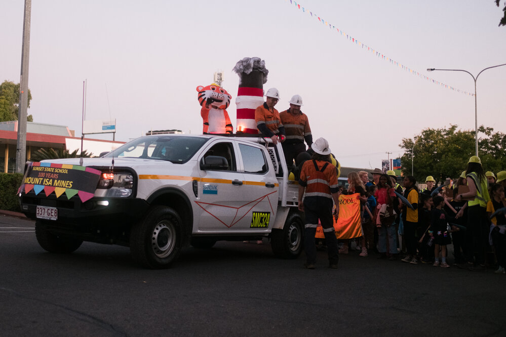Sunset State School at Street Parade, Isa Street Festival, August 2024