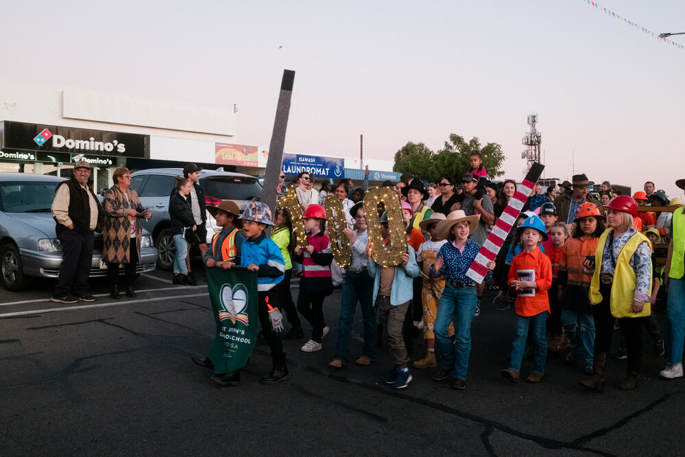 St Joseph's Catholic School at Street Parade, Isa Street Festival, August 2024
