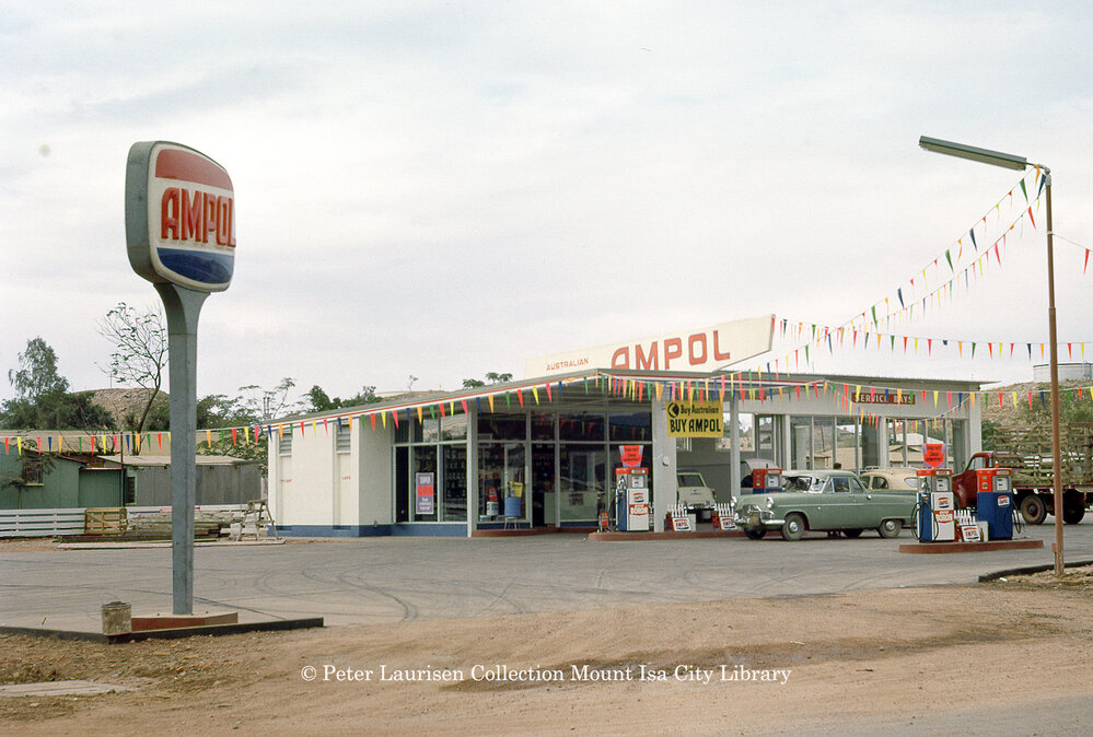 Ampol Service Station, Mount Isa City, May 1962