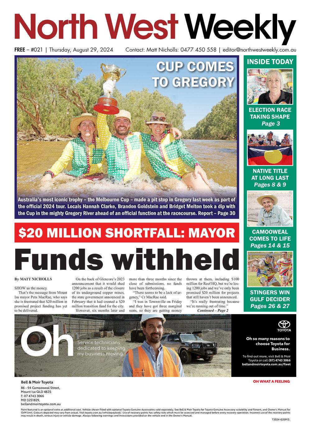 North West Weekly, Issue 021, 29 August 2024