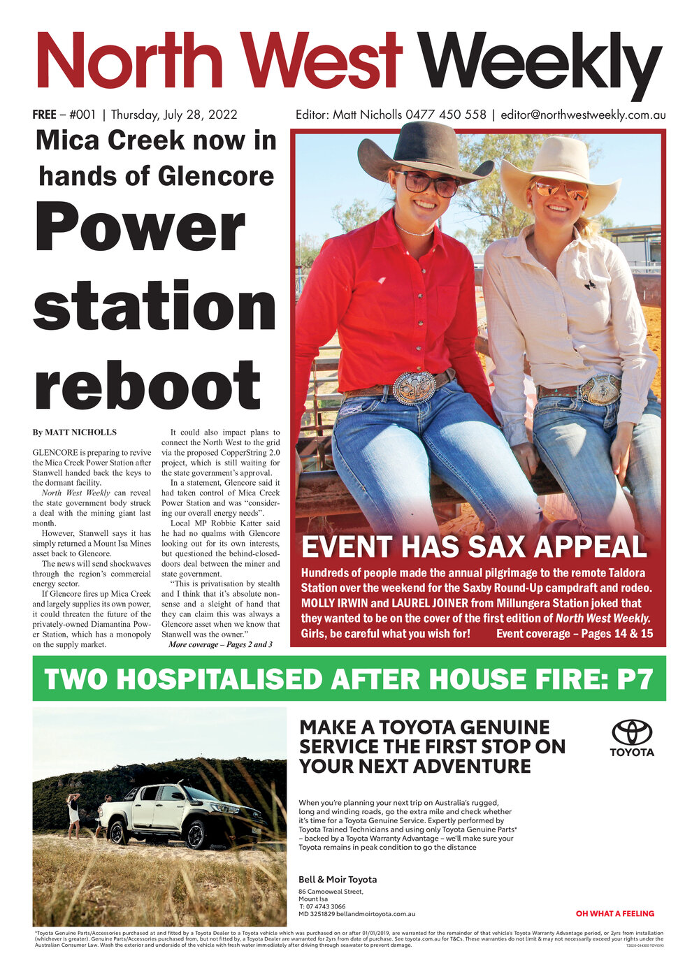 North West Weekly, Issue 001, 28 July 2022