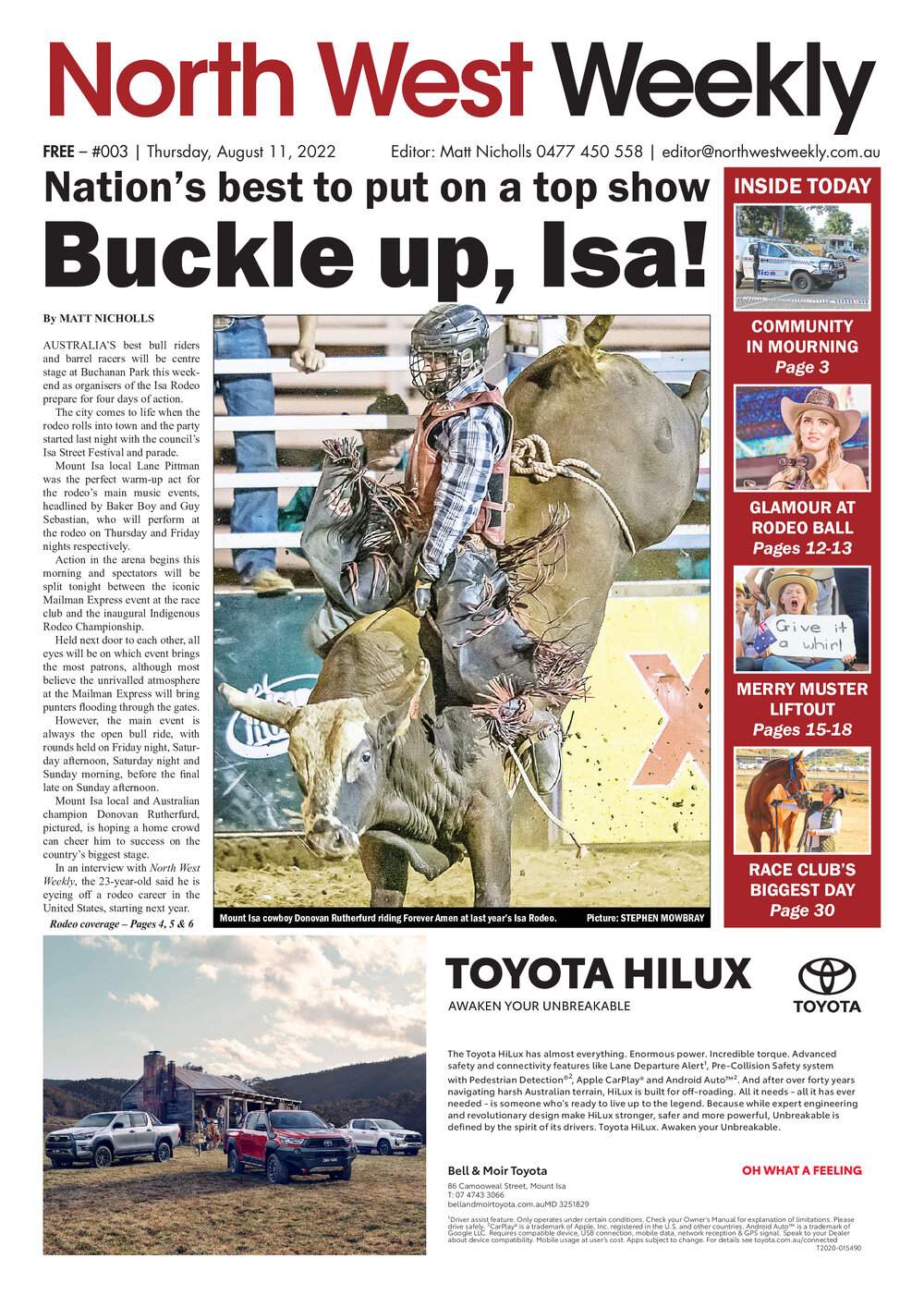 North West Weekly, Issue 003, 11 August 2022