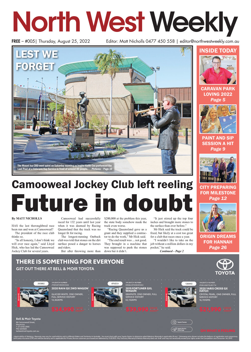 North West Weekly, Issue 005, 25 August 2022