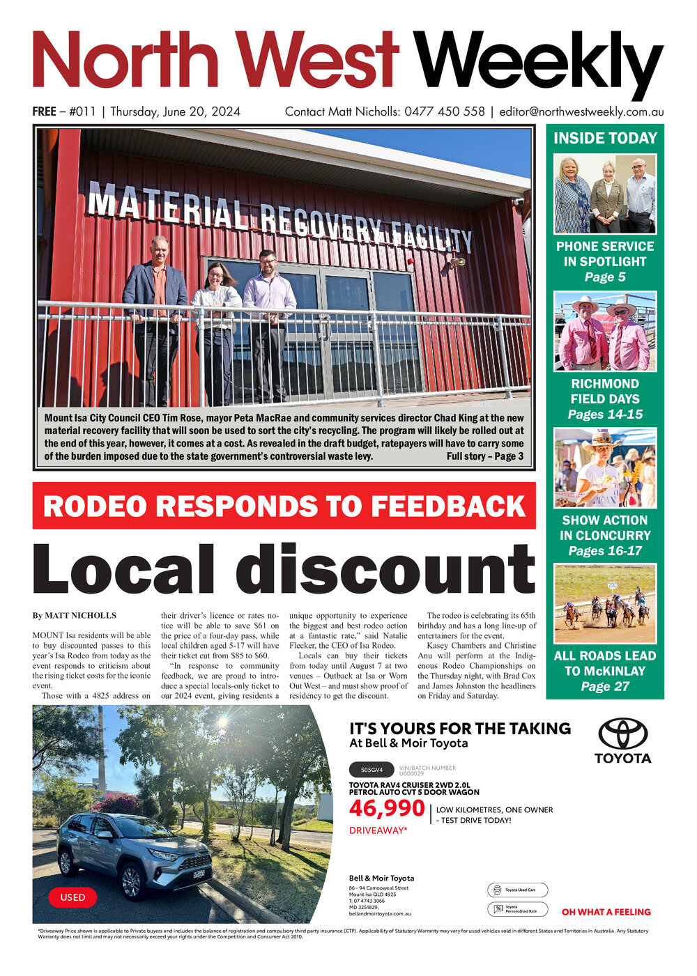 North West Weekly, Issue 011, 20 June 2024