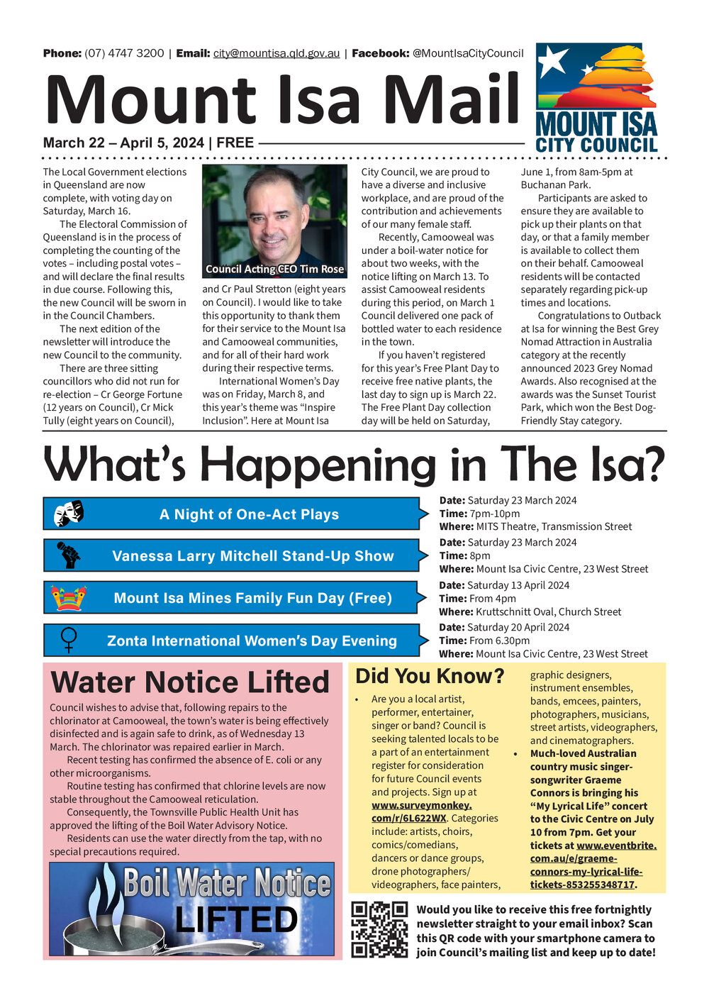 Mount Isa Mail, 22 March 2024