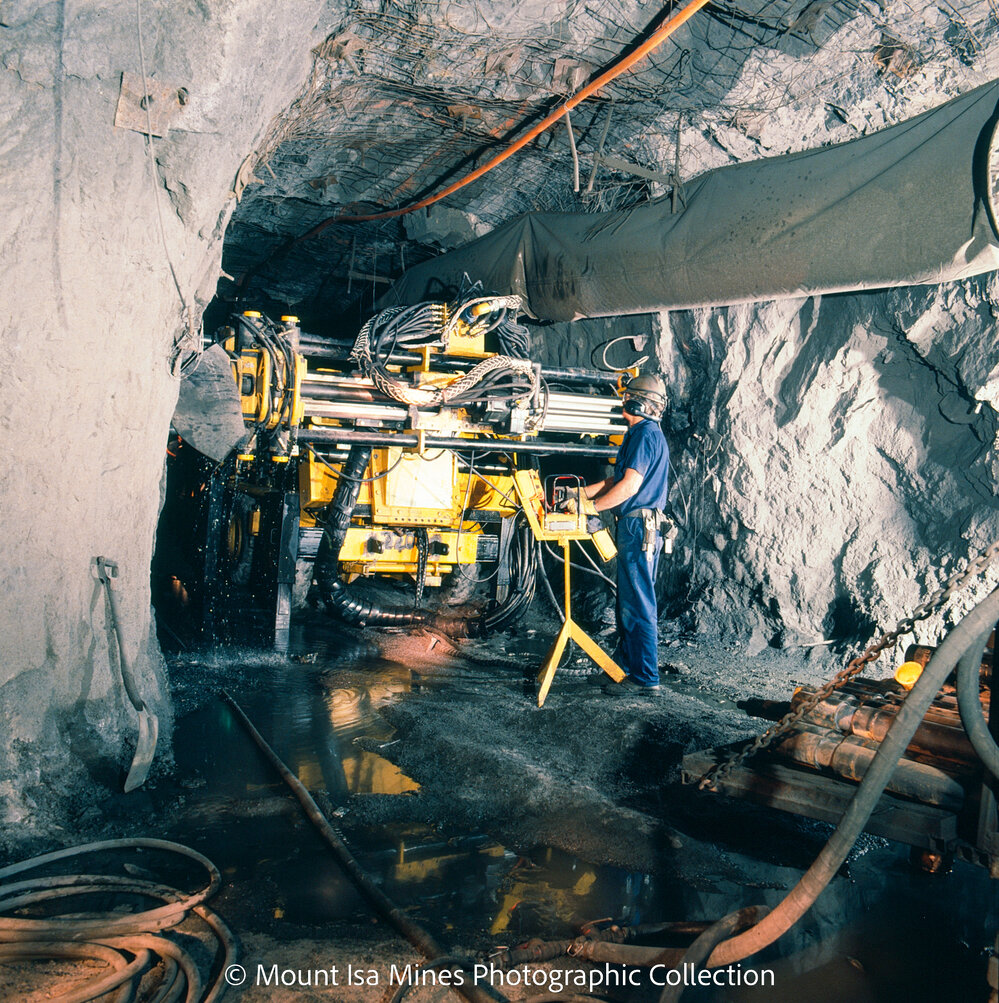 Production drilling, Mount Isa Mines, January 1987