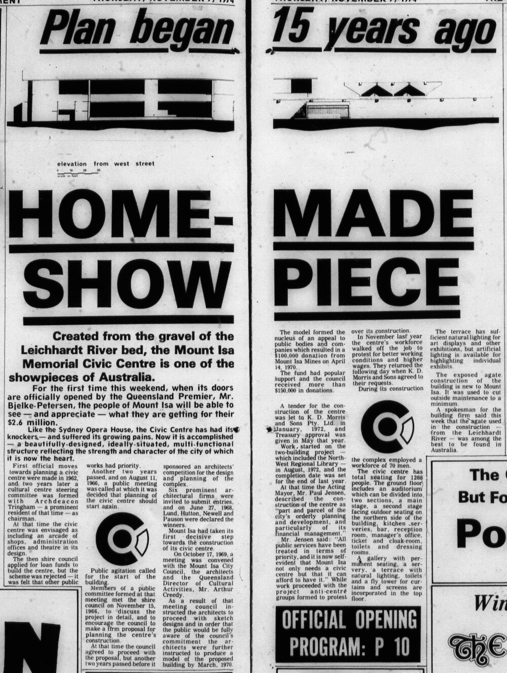 Home-made show piece, November 1974