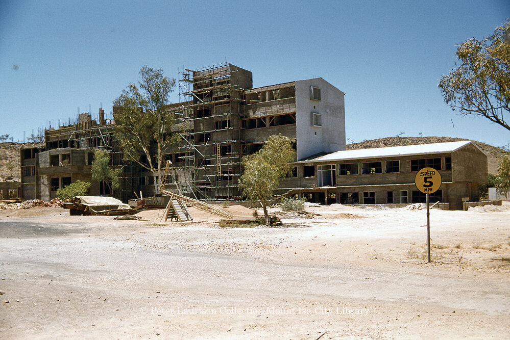 Mount Isa Base Hospital under construction, Mornington, c.1959