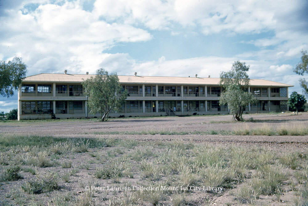 Mount Isa District Hospital new nurses quarters, Mornington, July 1956