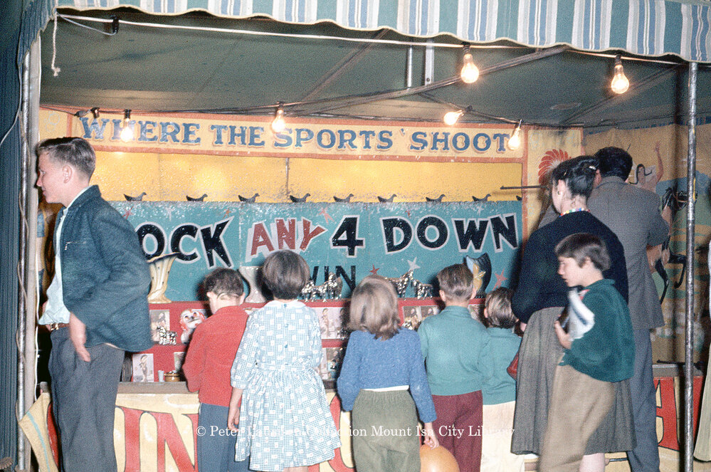 Ducks shooting gallery, Mount Isa Industrial Fair, Spear Creek, June 1962