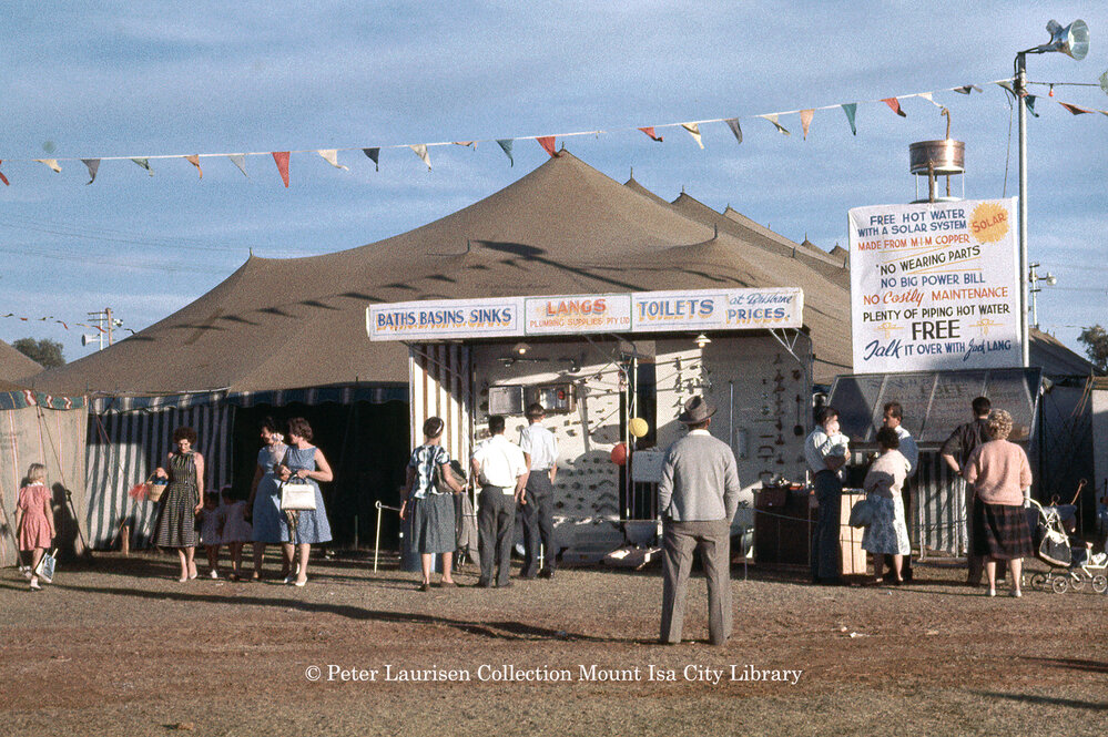 Langs Plumbing Supplies, Mount Isa Industrial Fair, Spear Creek, June 1962