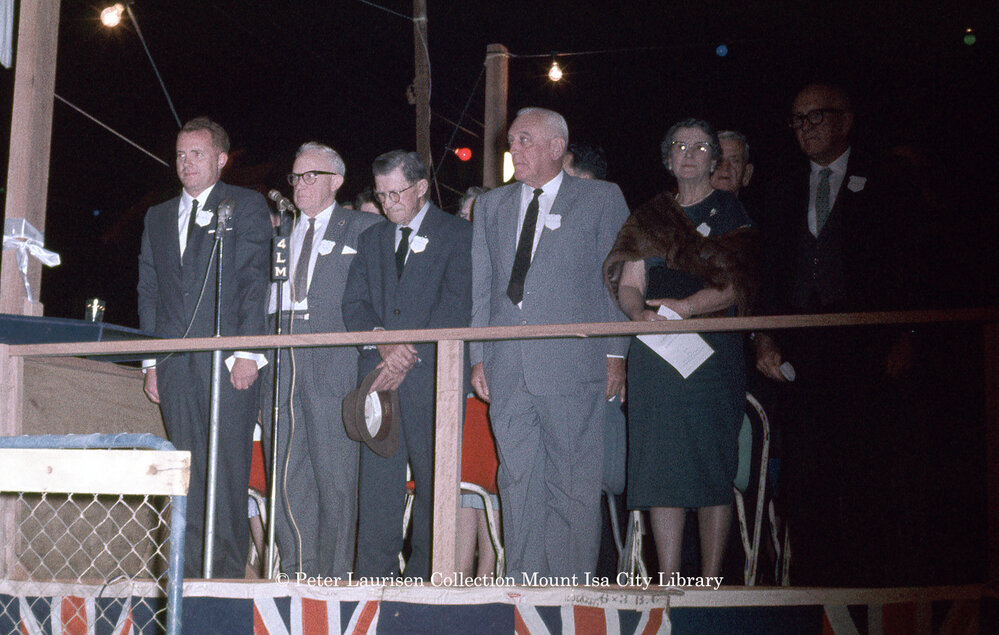 Opening of Mount Isa Industrial Fair, Spear Creek, June 1962