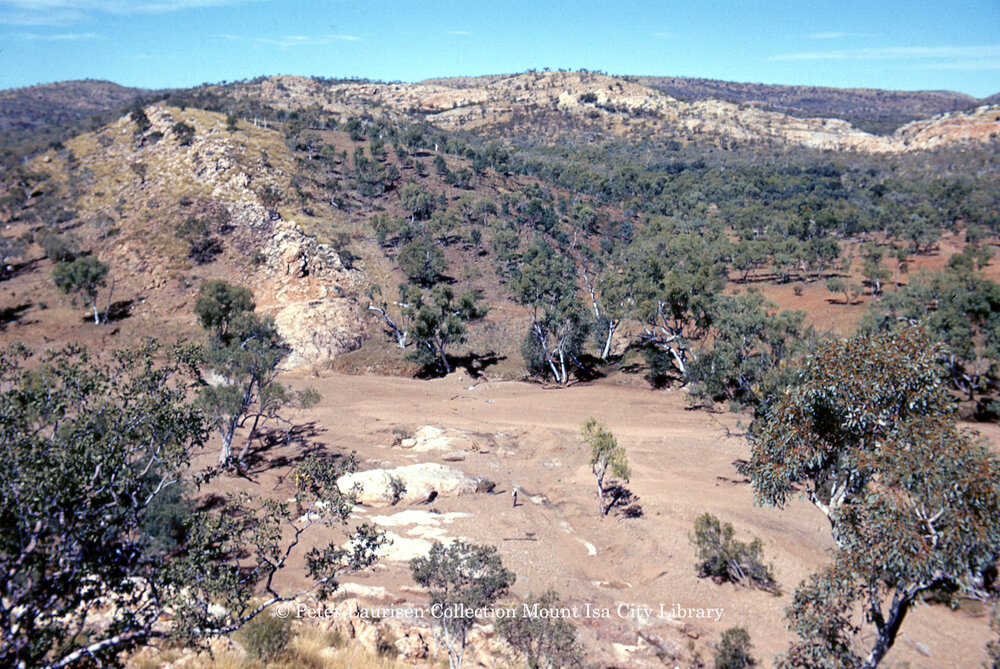 Lake Moondarra dam site before construction, June 1956