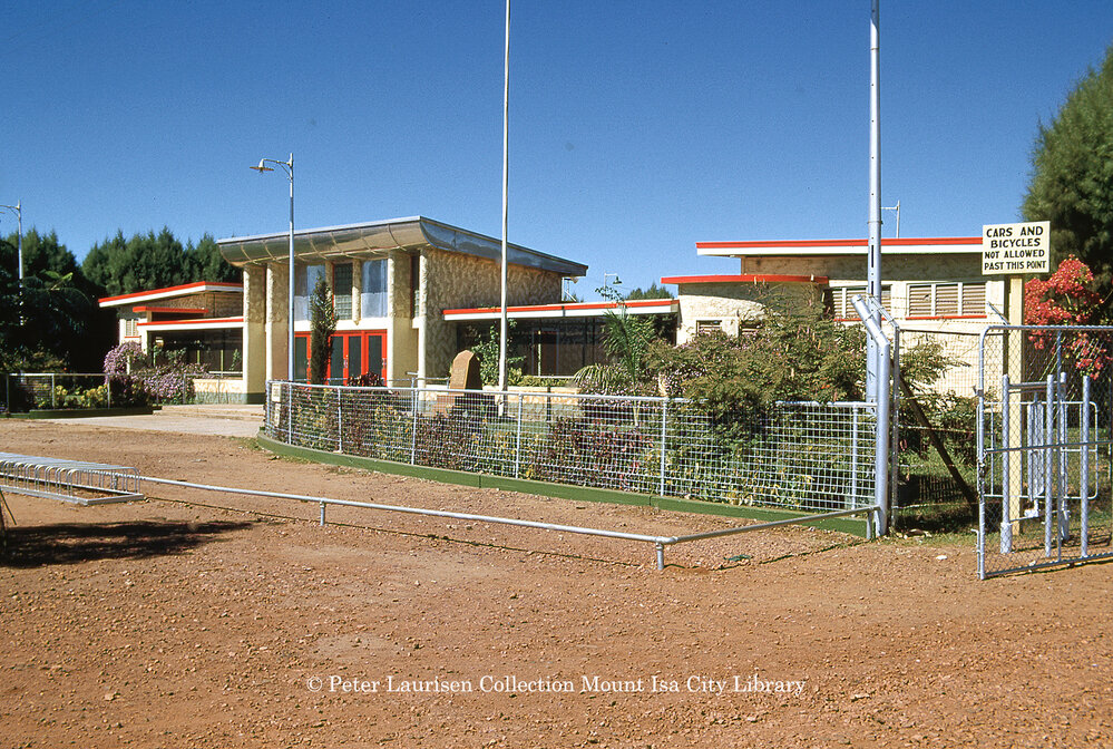 Mount Isa Memorial Swimming Pool entrance, Parkside, c.1956