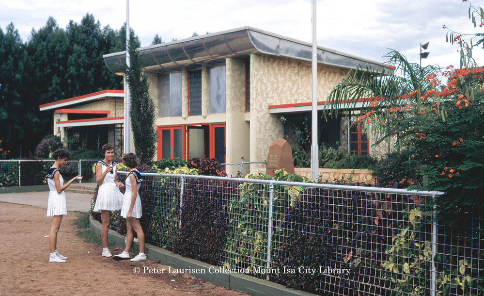 Mount Isa Memorial Swimming Pool entrance, Parkside, c.1956
