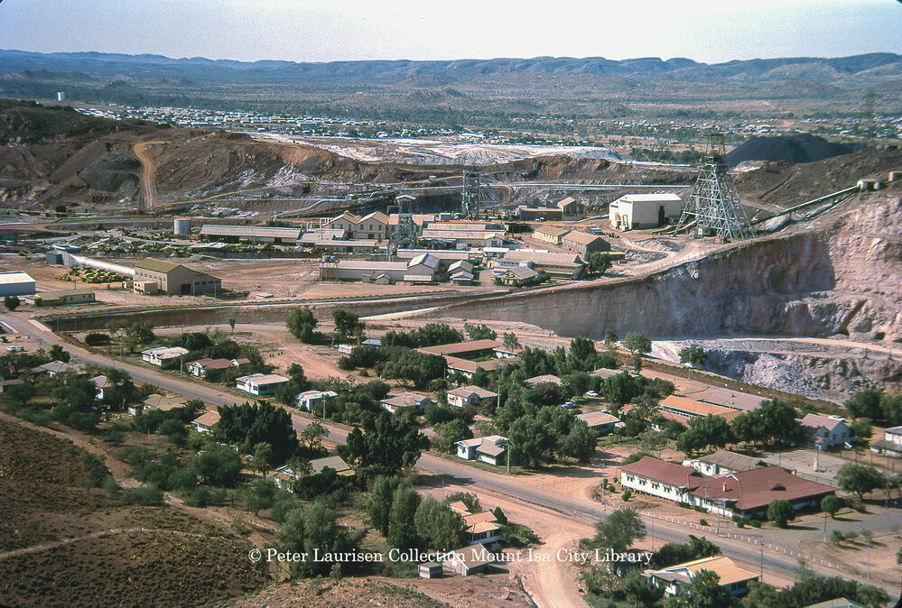 Black Rock Open Cut access road, Mount Isa Mines, May 1963