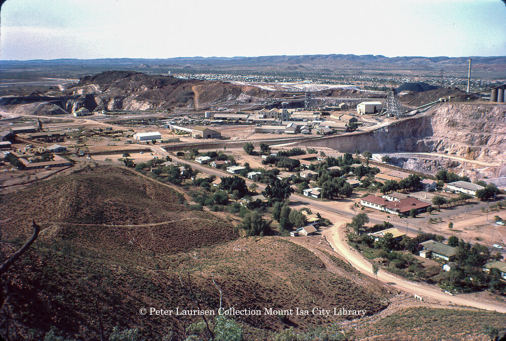 Black Rock Open Cut access road, Mount Isa Mines, May 1963