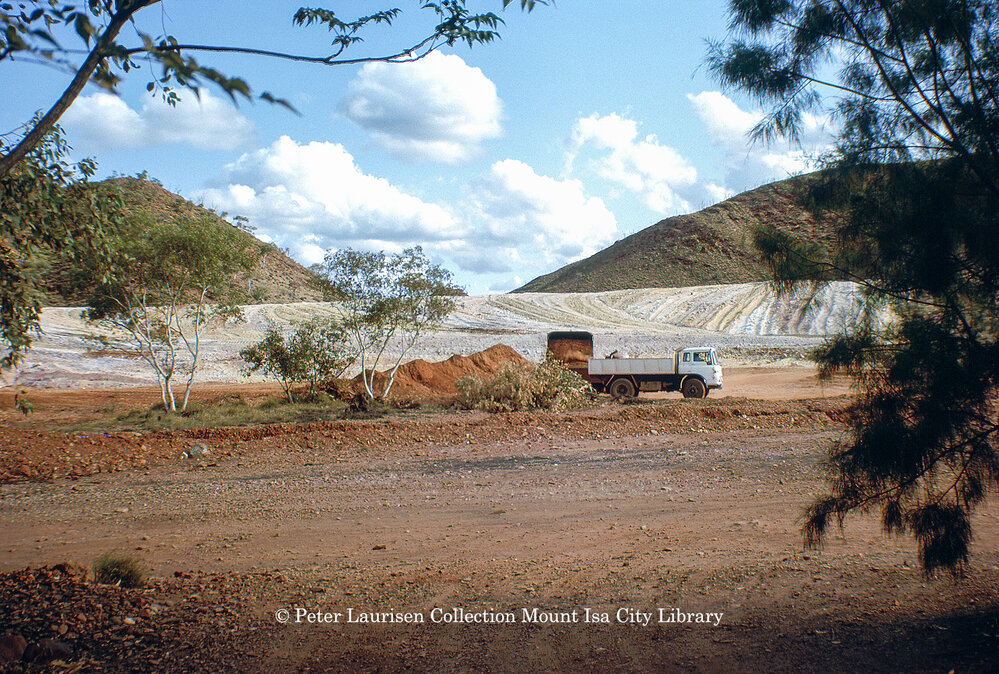 Black Rock Open Cut low grade stockpile, Mount Isa Mines, May 1963