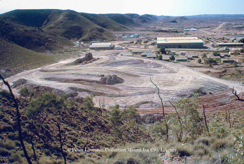 Black Rock Open Cut low grade stockpile, Mount Isa Mines, July 1963