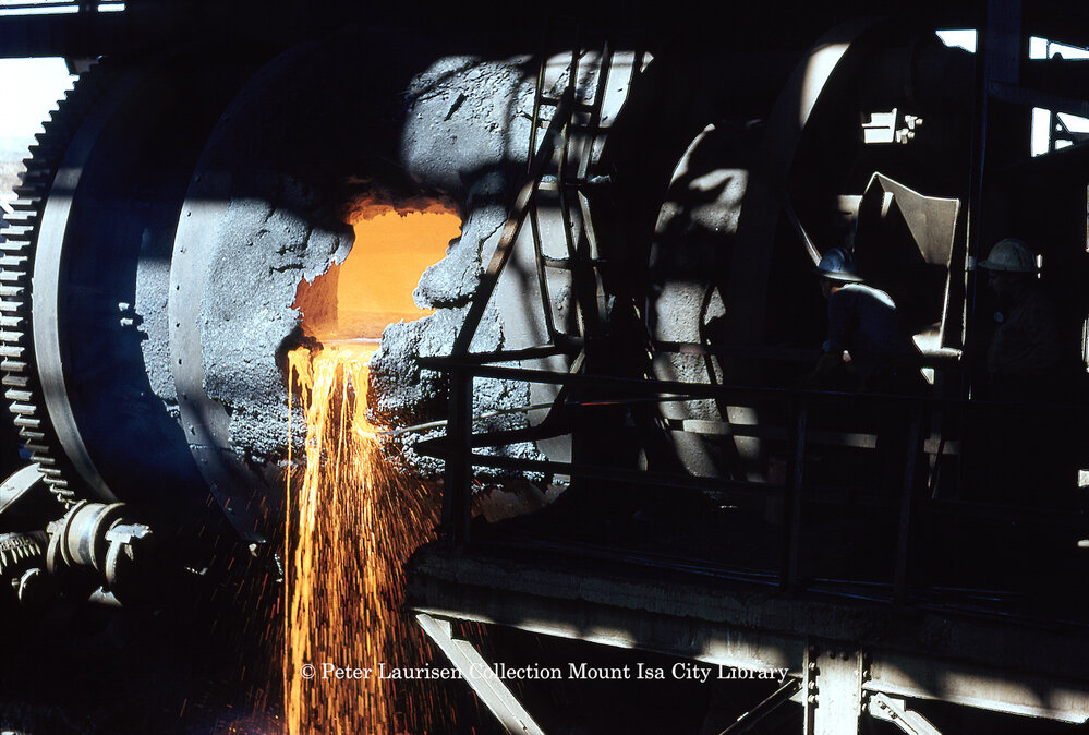 Copper Smelter converter, Mount Isa Mines, July 1956