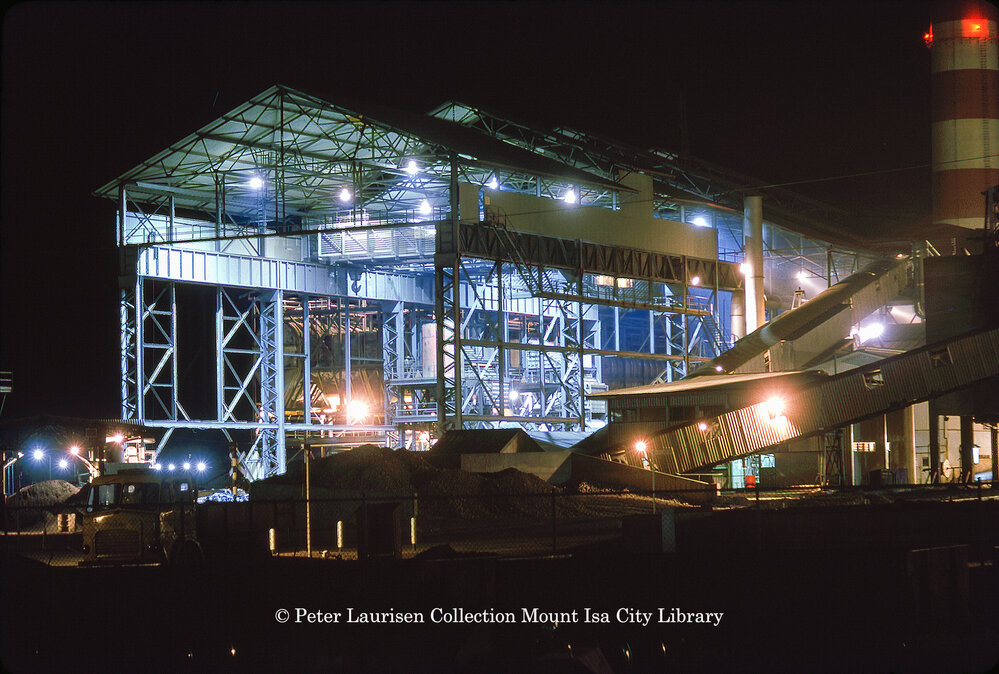 Copper Smelter converter aisle, Mount Isa Mines, April 1962