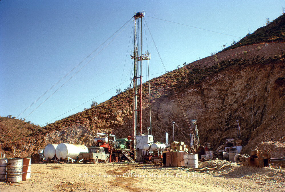 Florasol drill rig at Z31 vent shaft site, Mount Isa Mines, July 1963