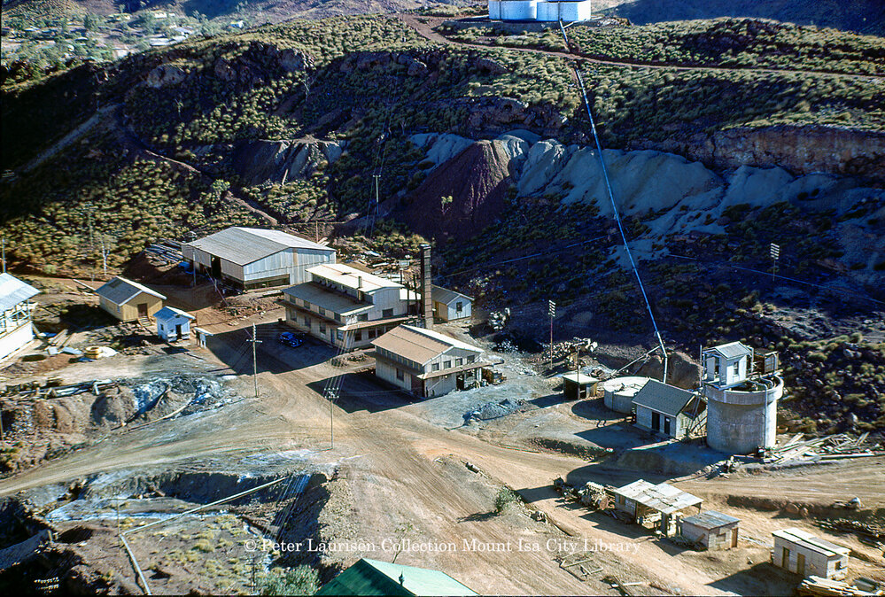 Assay Laboratory, time gate, and water treatment plant, Mount Isa Mines, Aug 1951