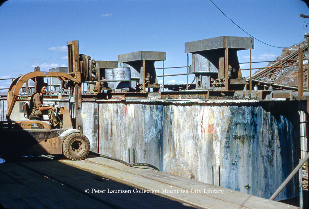 Reagent mixers at Mill, Mount Isa Mines, July 1956