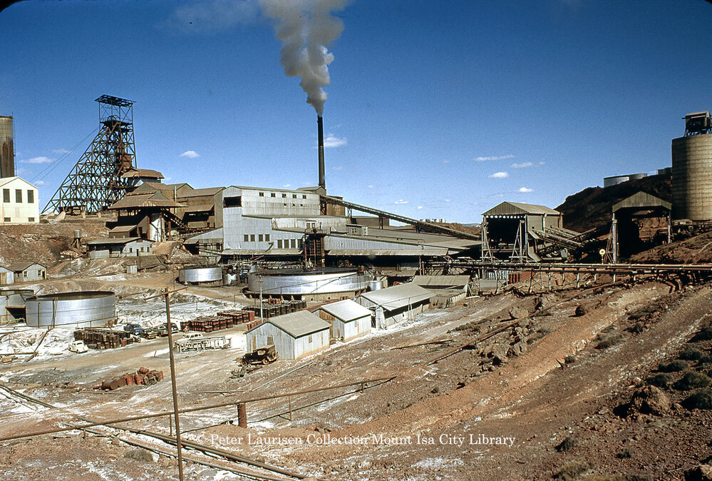 Mill and crusher building, Mount Isa Mines, July 1956