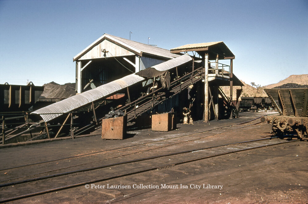 Coal loading area at Mines Power Station, Mount Isa Mines, July 1956