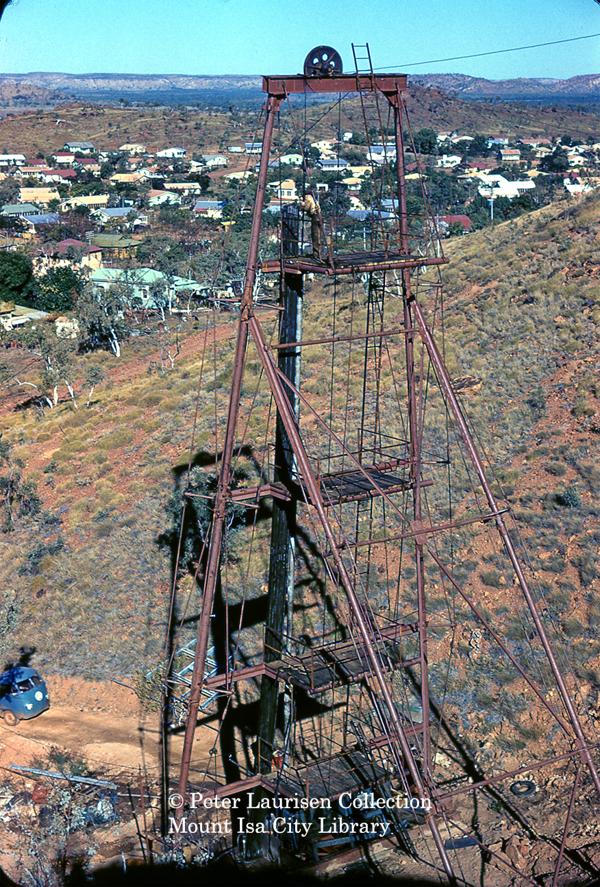 Diamond drilling, Mount Isa Mines, c.1956