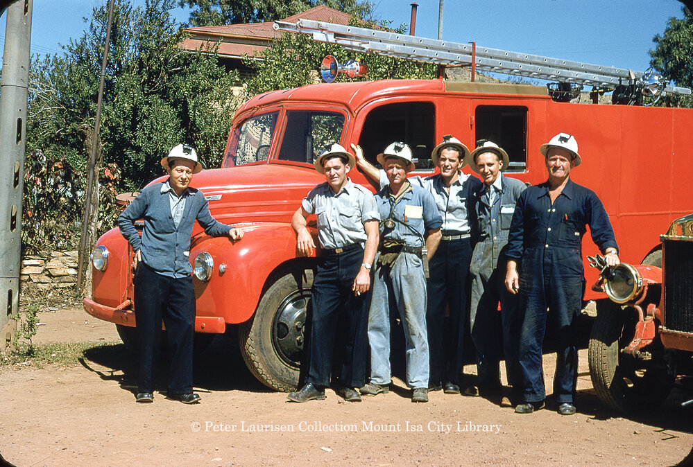 Mount Isa Mines firemen, July 1956