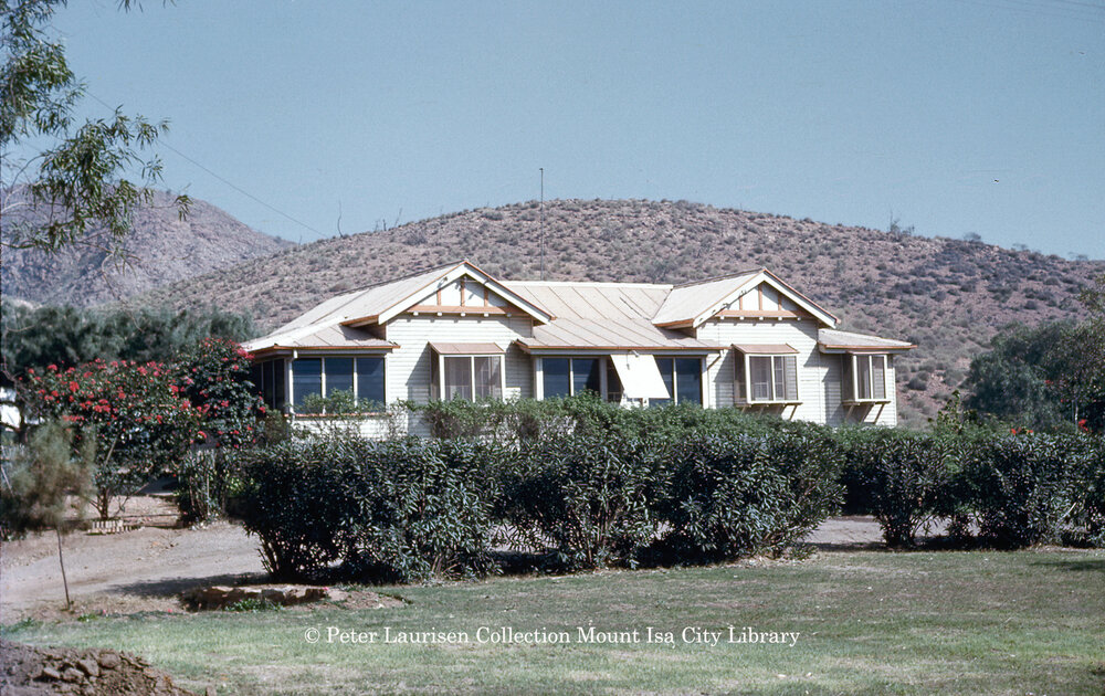 Mount Isa Mines old style executive residence Mitchells Mansion, Mineside, August 1953
