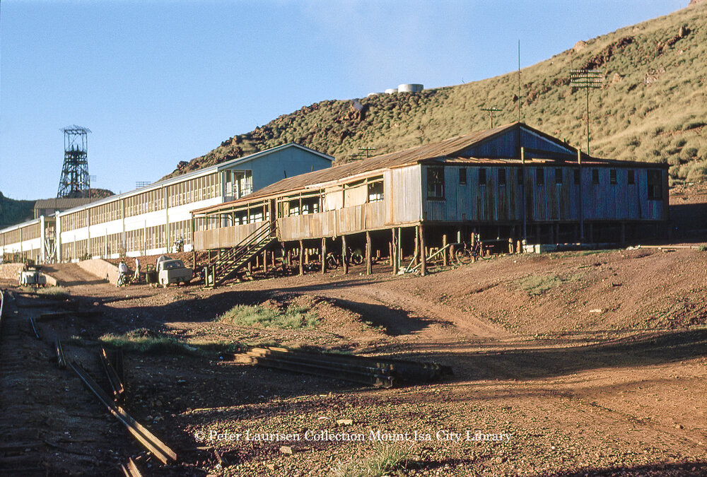 Old No 3 Barrack and new No 4 Barrack, Mineside, c.1956