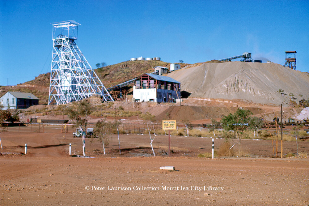 No 2 Ore Shaft Headframe, Mount Isa Mines, August 1951