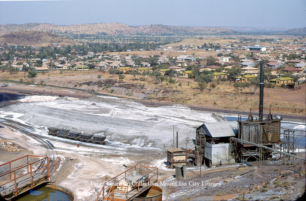 Zinc concentrate heap and filter plant, Mount Isa Mines, September 1953