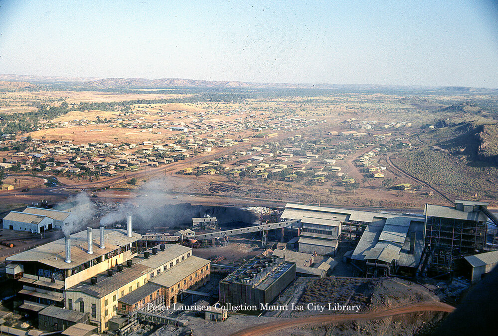 Mines Power Station, Copper Smelter, and housing, Mount Isa Mines, September 1953