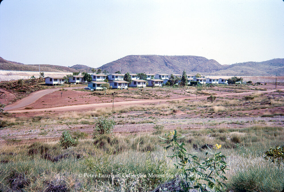 Star Gully single bed huts, Mount Isa Mines, May 1963