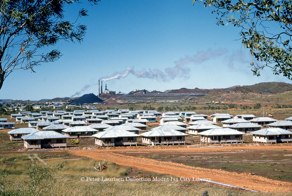 Houses under construction, Soldiers Hill, June 1956