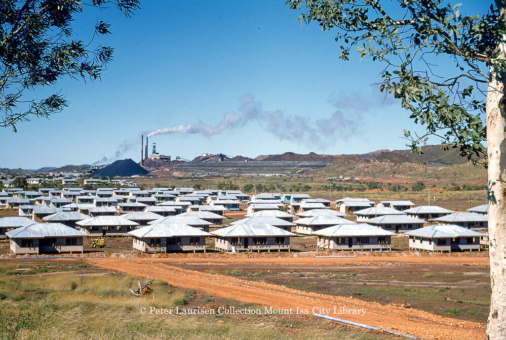 Houses under construction, Soldiers Hill, May 1956