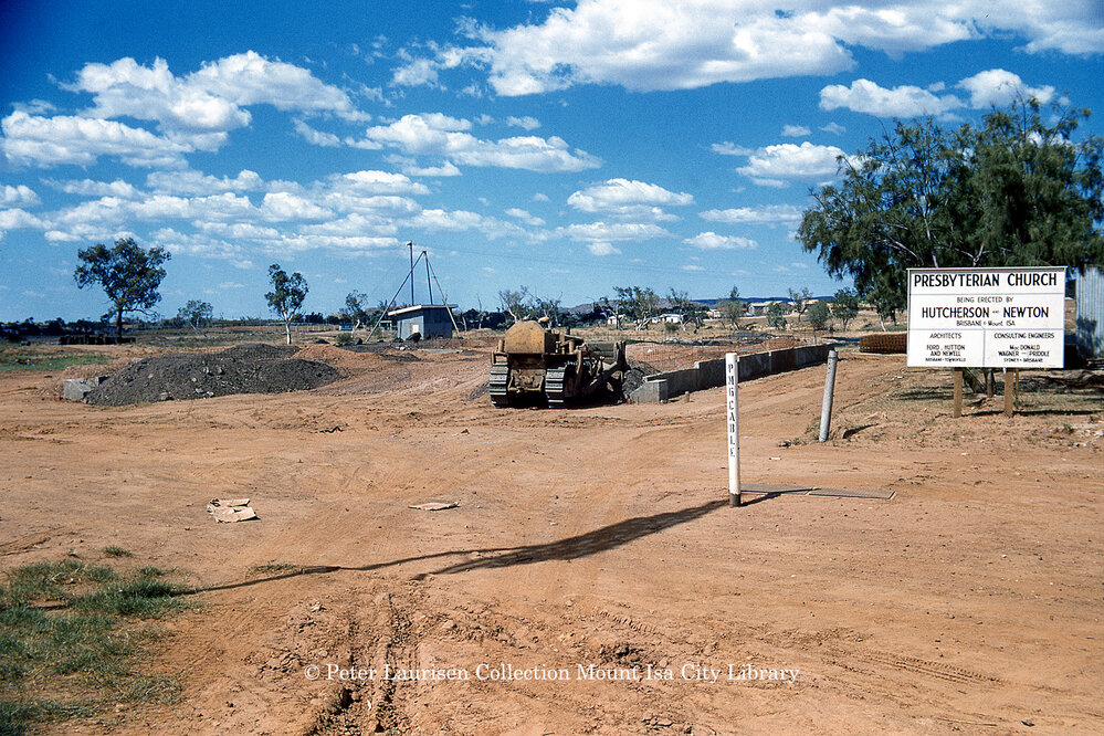 Mount Isa Presbyterian Church under construction, February 1959