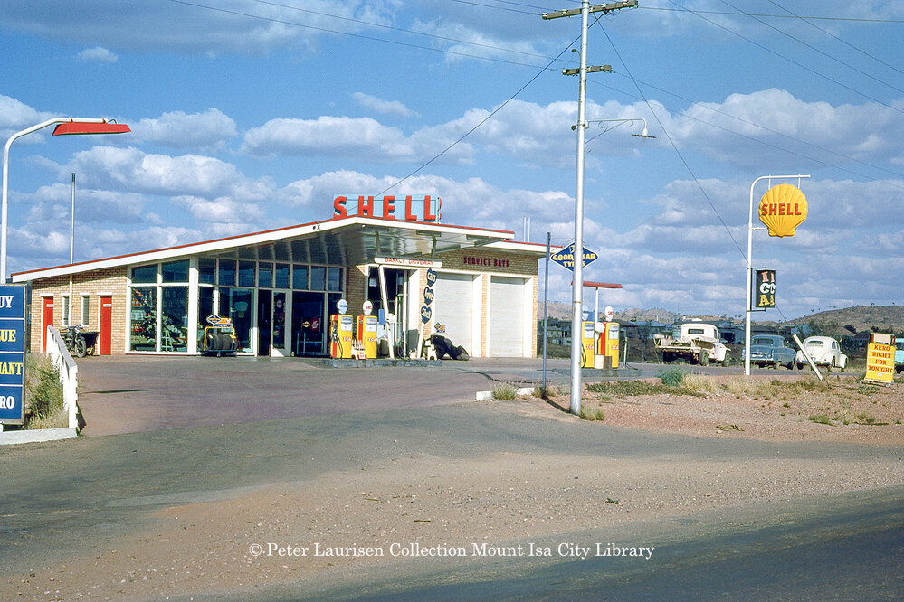 Shell service station, Miles End, May 1962