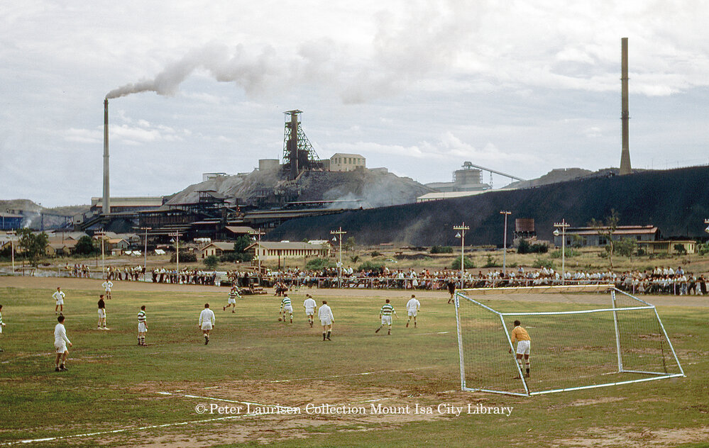 Soccer game, c.1956