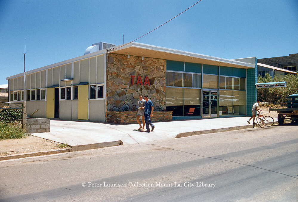 Trans Australian Airlines office, Mount Isa City, c.1959